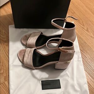Alexander Wang Abby blush- 38.5 Block Heel Sandals - Pink